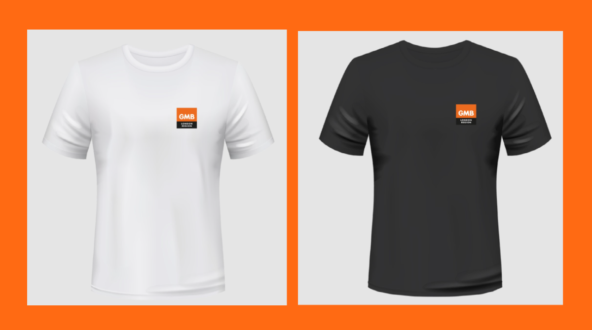 GMB London Region branded t shirt